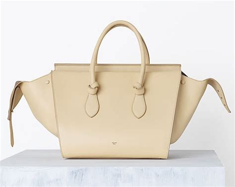 celine tie handbag in smooth calfskin vanilla|Celine.